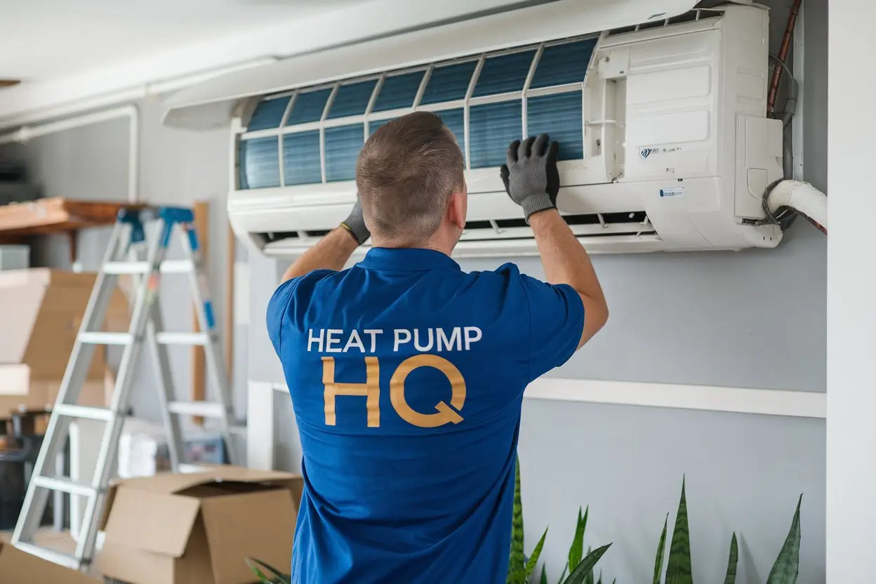 Heat Pump HQ Technician troubleshooting a heat pump in Christchurch