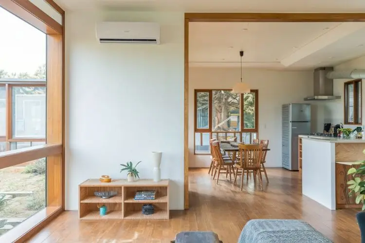 Multi split heat pump on the wall in a modern house in Christchurch